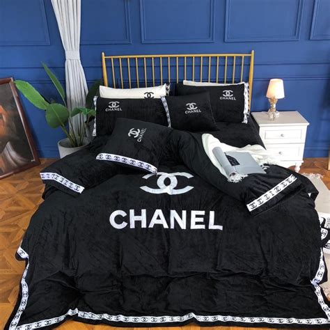 housse de couette chanel noir et blanc